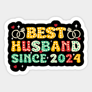 Best Husband Since 2024 2nd Wedding Anniversary Gift for Husband Wife Sticker